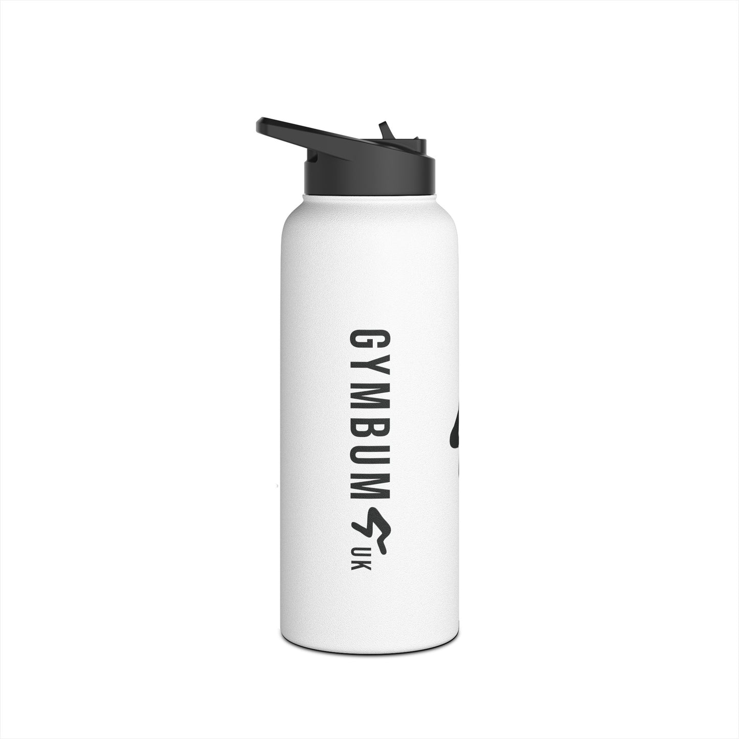 The Gymbum UK Squat Stainless Steel Water Bottle, Standard Lid