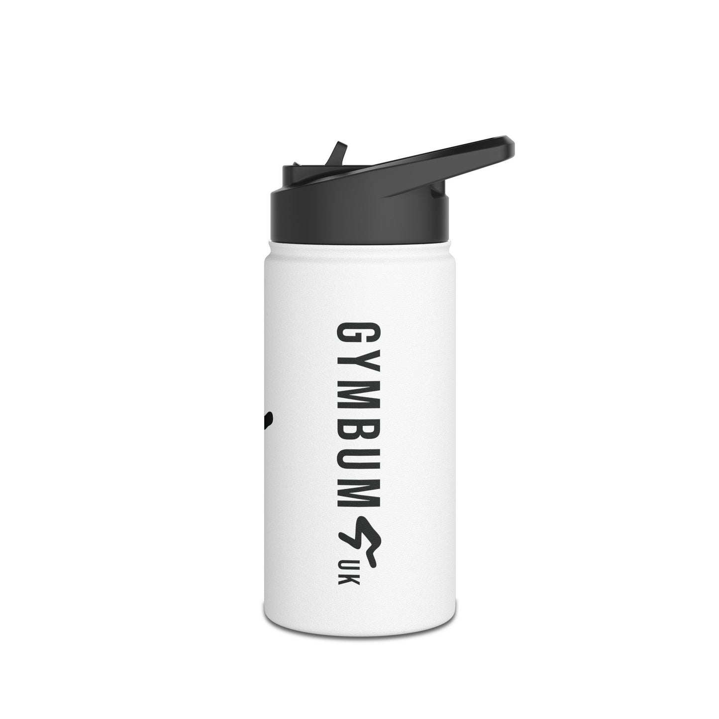 The Gymbum UK Squat Stainless Steel Water Bottle, Standard Lid