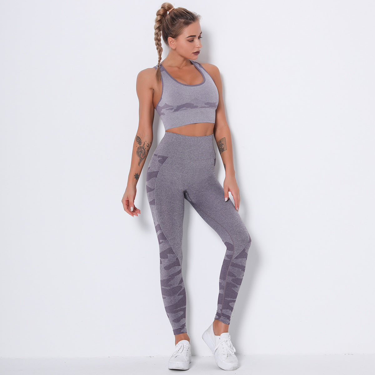 New seamless camouflage bra set for women