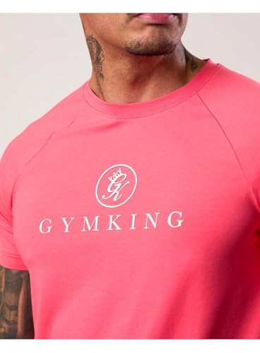 Gym King Men's Pro Jersey Tee Coral Mens Gym Wear