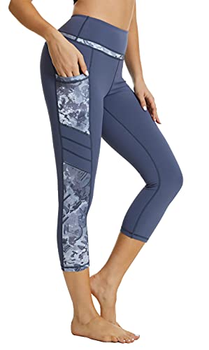 Sugar Pocket Gym Leggings for Women,Yoga Pants for Women Capri Workout Sport Exercise Cycling Leggings with Pockets