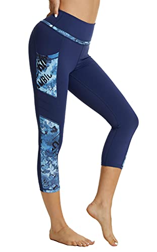 Sugar Pocket Gym Leggings for Women,Yoga Pants for Women Capri Workout Sport Exercise Cycling Leggings with Pockets