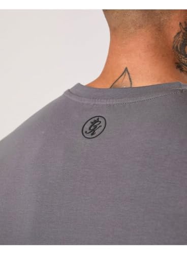 Gym King Men's Pro Logo V2 Tee Fossil Grey Mens Gym Wear