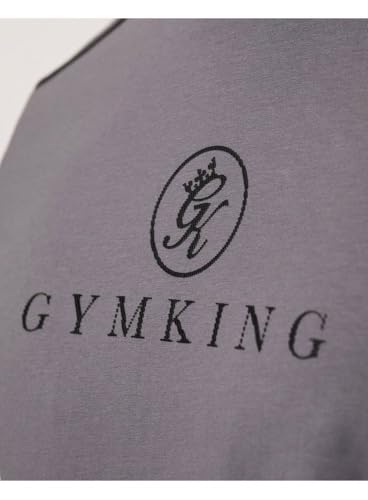 Gym King Men's Pro Logo V2 Tee Fossil Grey Mens Gym Wear
