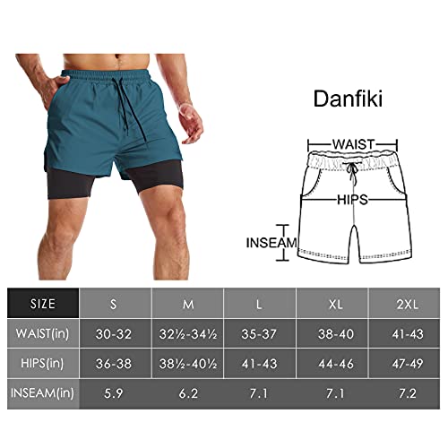 Danfiki Men Running Shorts Men's Shorts Workout with Phone Pocket