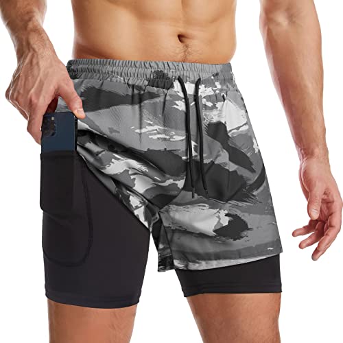 Danfiki Men Running Shorts Men's Shorts Workout with Phone Pocket