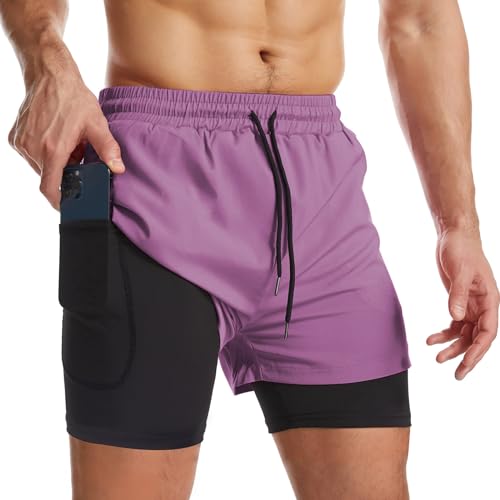 Danfiki Men Running Shorts Men's Shorts Workout with Phone Pocket
