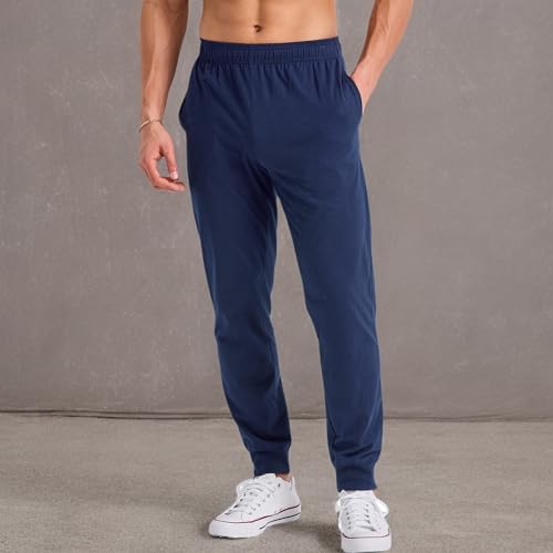 Hanes Originals Cotton Joggers, Jersey Sweatpants for Men with Pockets, 30" Inseam