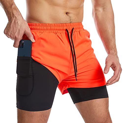 Danfiki Men Running Shorts Men's Shorts Workout with Phone Pocket