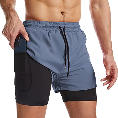 Danfiki Men Running Shorts Men's Shorts Workout with Phone Pocket