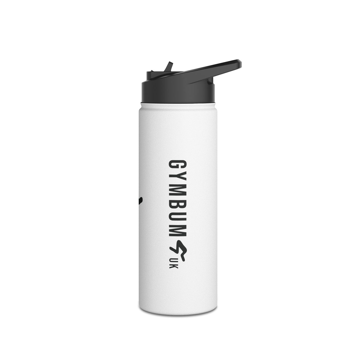 The Gymbum UK Squat Stainless Steel Water Bottle, Standard Lid