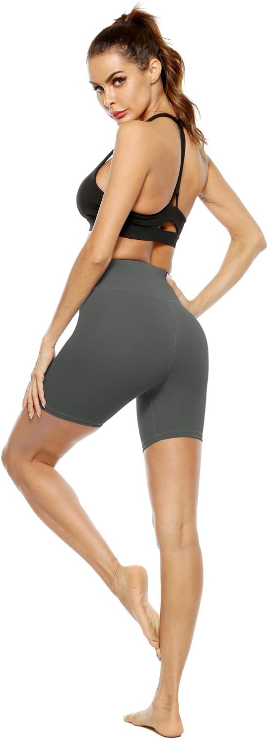 PERSIT High Waisted Women's Yoga Shorts with Pocket