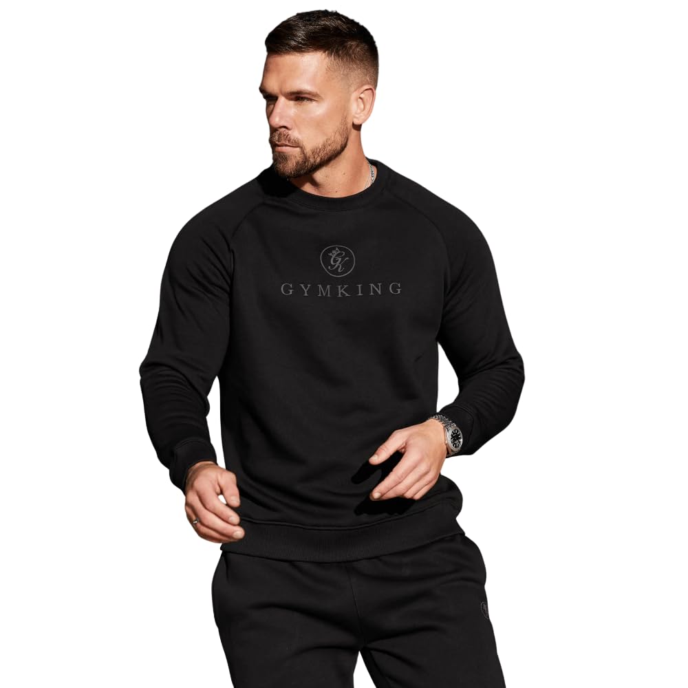 Gym King Pro Logo Crew - Black/Black