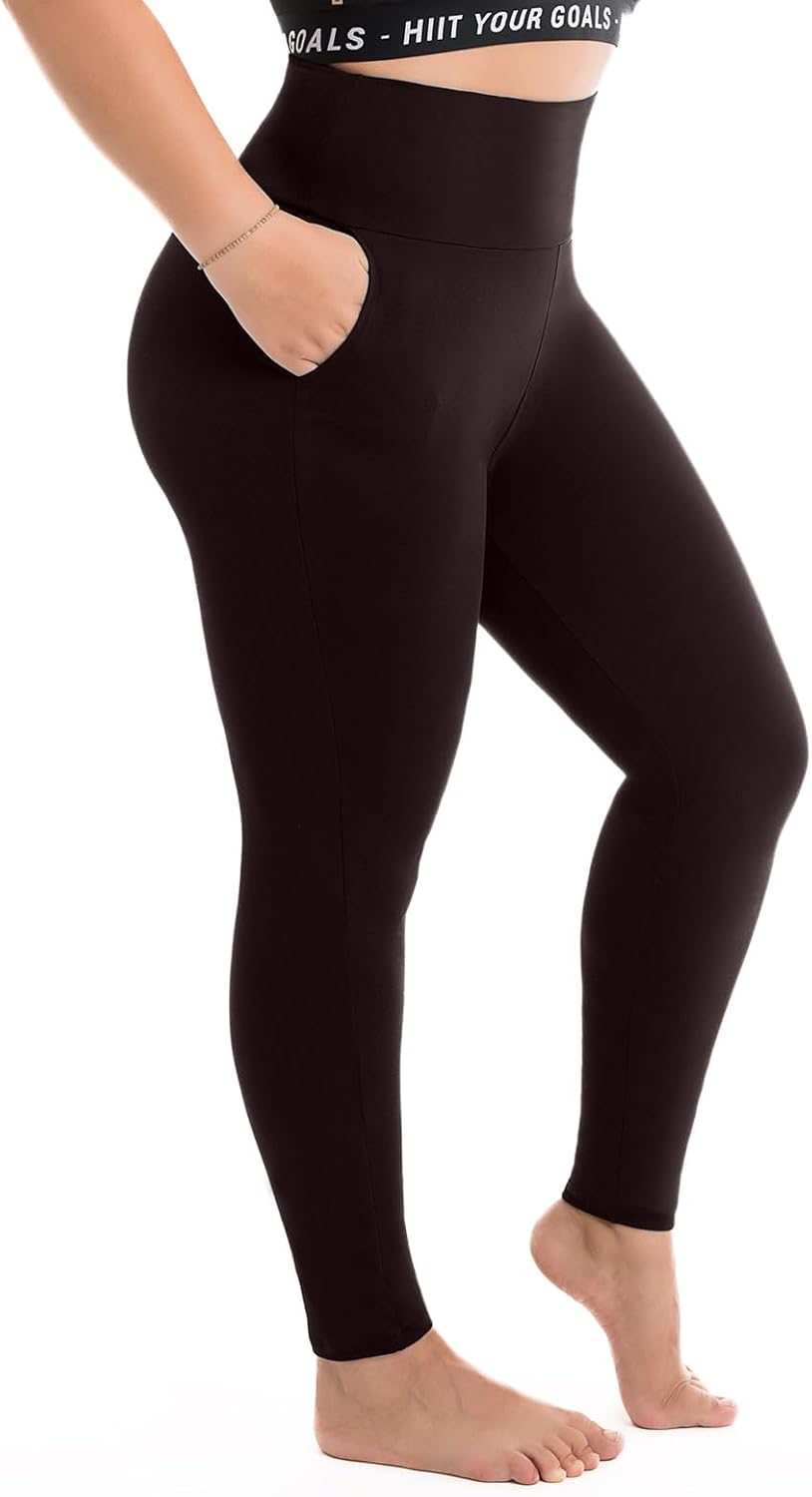 Walifrey Plus Size Leggings with Pockets for Women