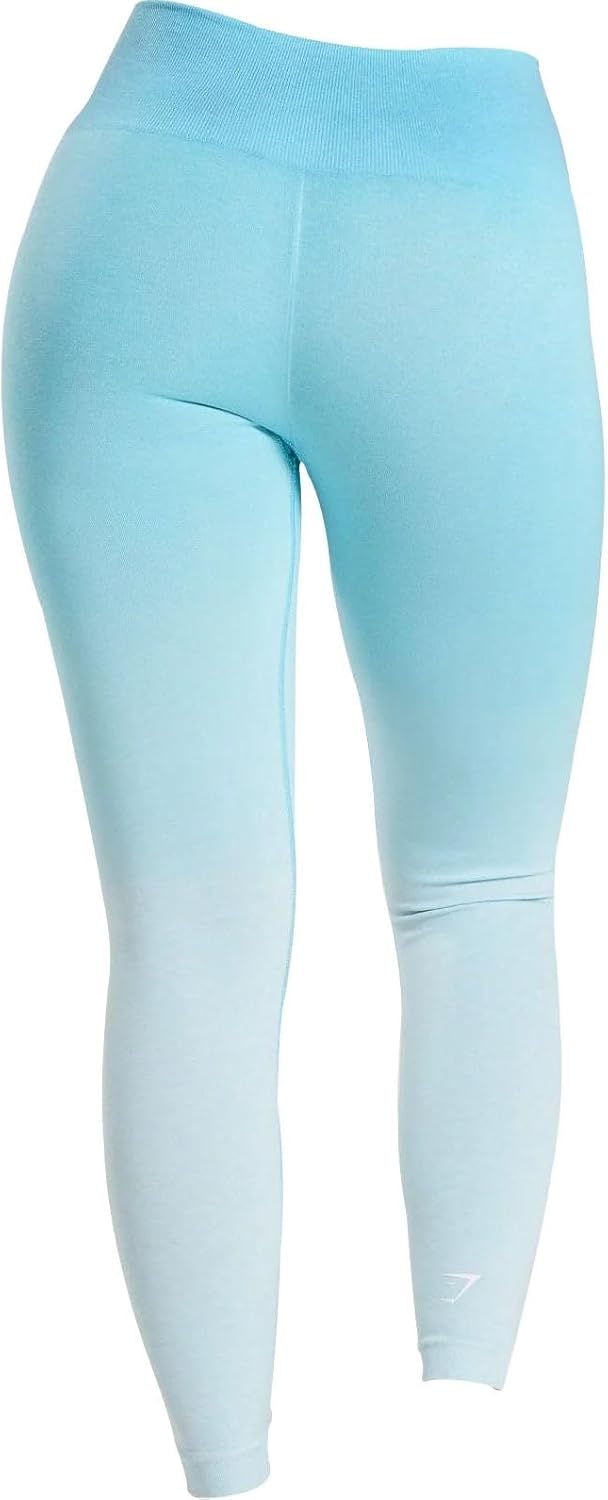 Gymshark Adapt Ombre Seamless Womens Long Training Tights - Blue