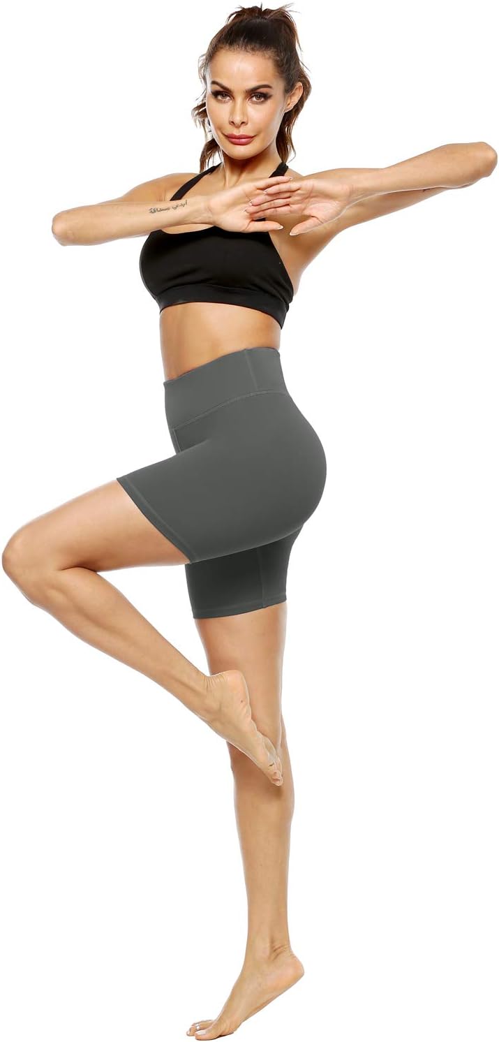 PERSIT High Waisted Women's Yoga Shorts with Pocket