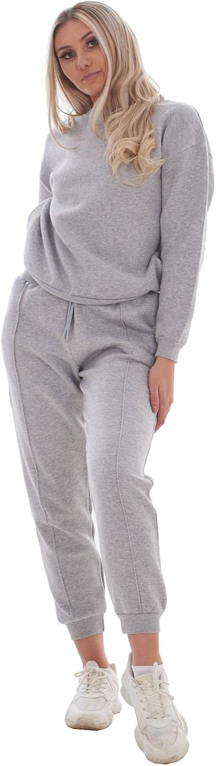 Ladies Plain Tracksuit Round Neck