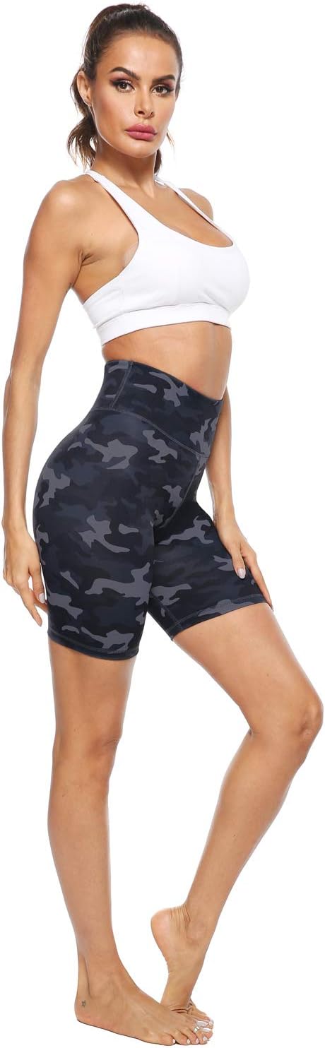 PERSIT High Waisted Women's Yoga Shorts with Pocket