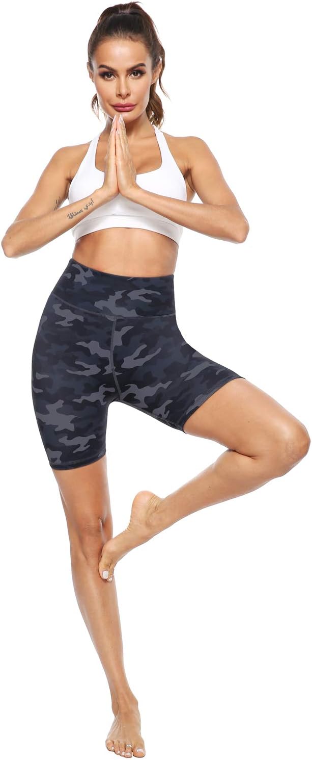 PERSIT High Waisted Women's Yoga Shorts with Pocket