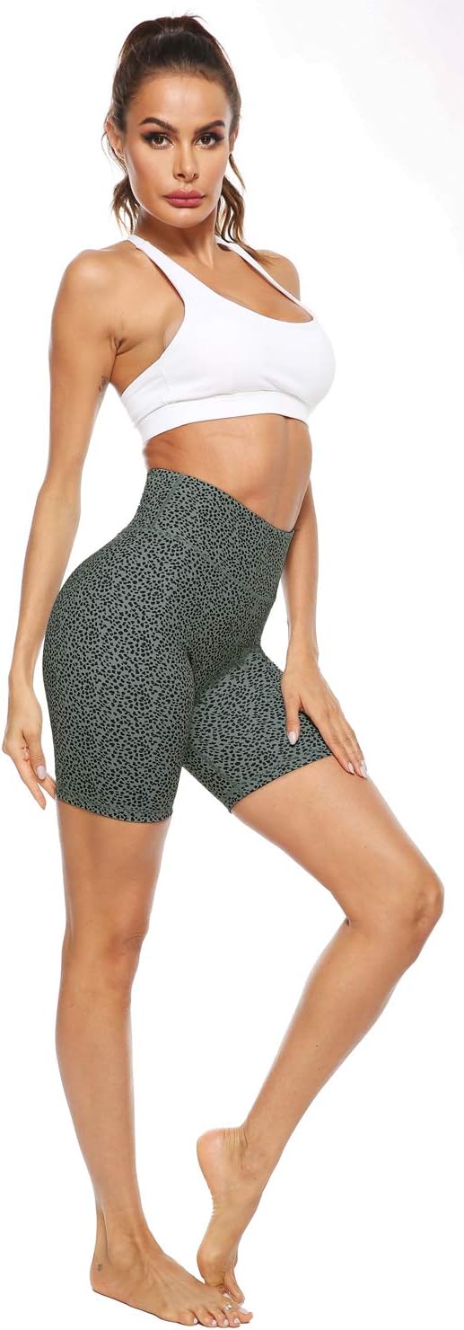 PERSIT High Waisted Women's Yoga Shorts with Pocket