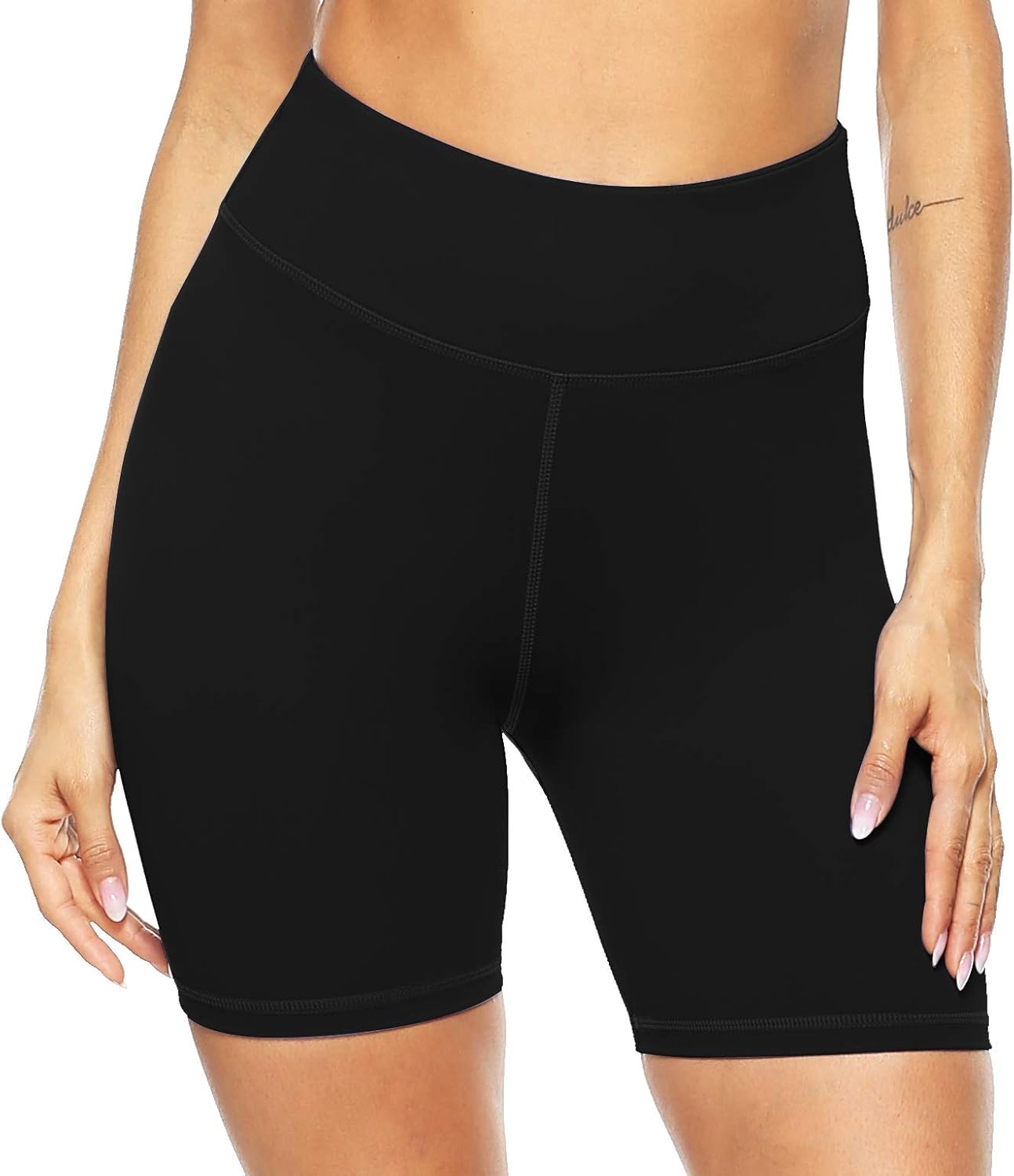 PERSIT High Waisted Women's Yoga Shorts with Pocket