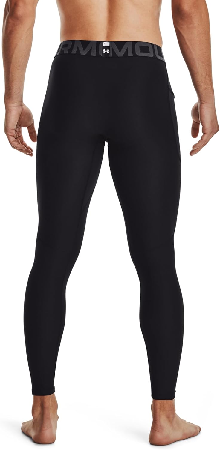 Under Armour Men's HeatGear Armour Leggings , Black (001)/Pitch Gray, Medium