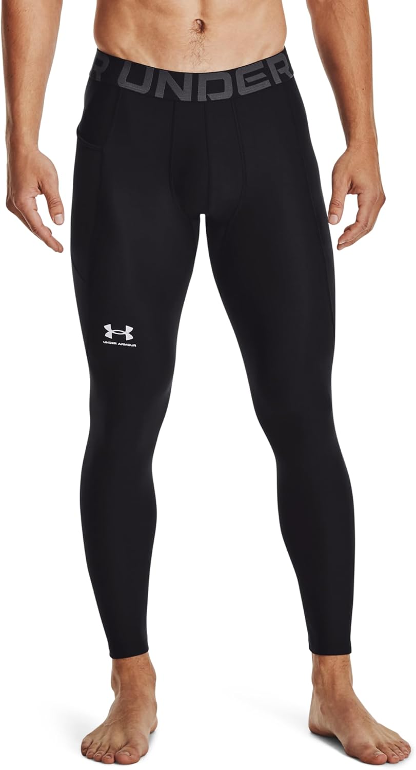 Under Armour Men's HeatGear Armour Leggings , Black (001)/Pitch Gray, Medium