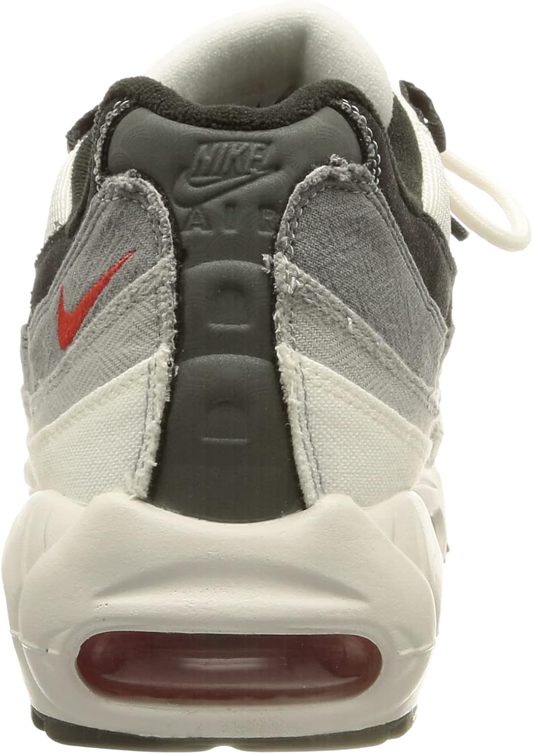 NIKE Mens Air Max 95 Sneaker, Summit White Chile Red Off Noir, 3.5 UK
