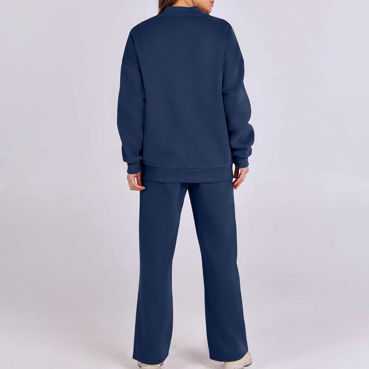 Two Piece Set for Women Full Zipper Jackets and Trousers Set
