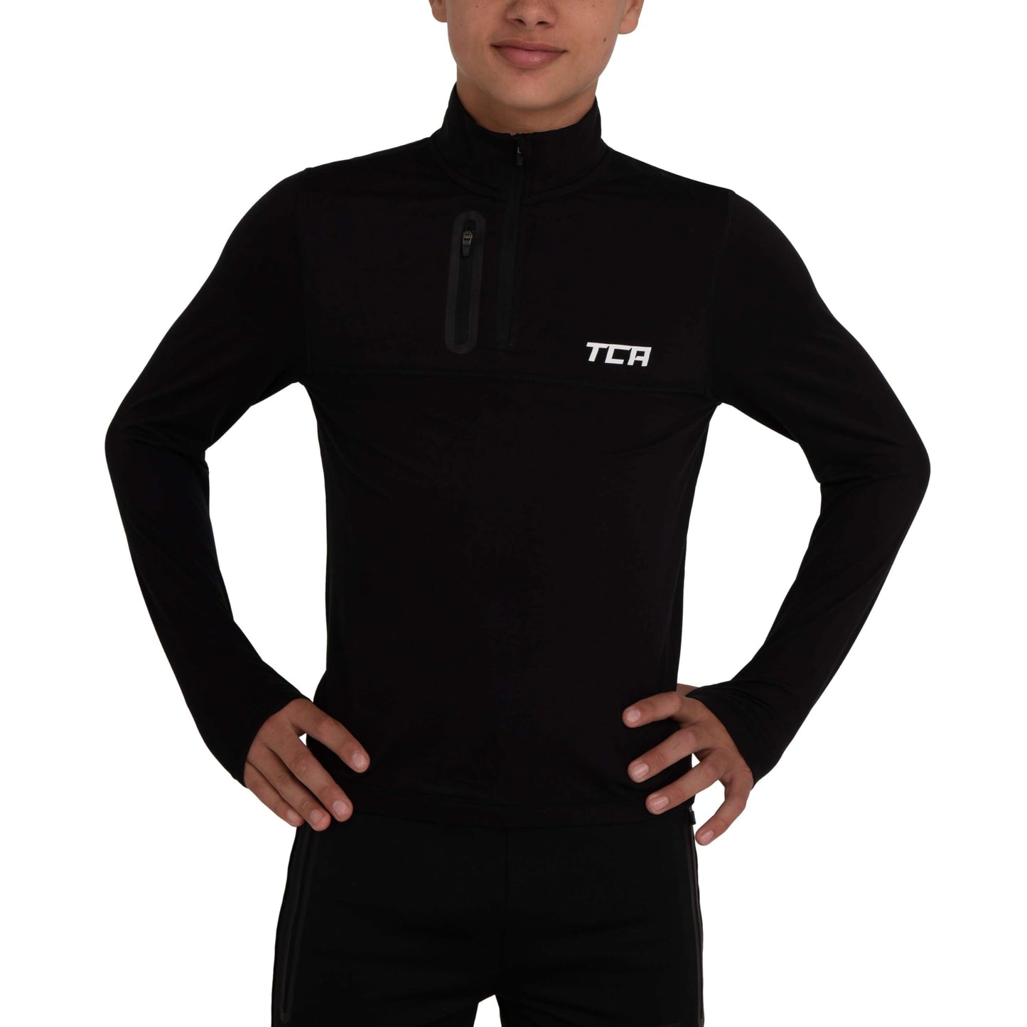 TCA Fusion Gym Tops for Boys Training Long Sleeve Running Top Boys Gym Clothes