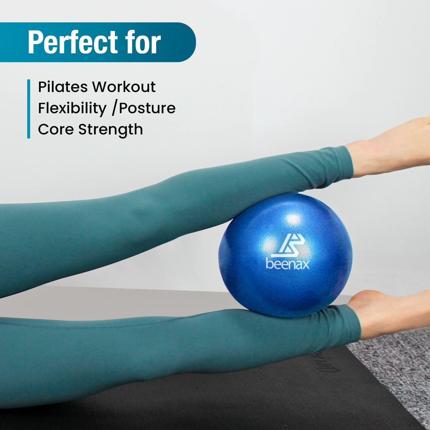 Beenax 23cm Soft Pilates Ball - 9 Inch Exercise, Mini Barre, Gym Ball