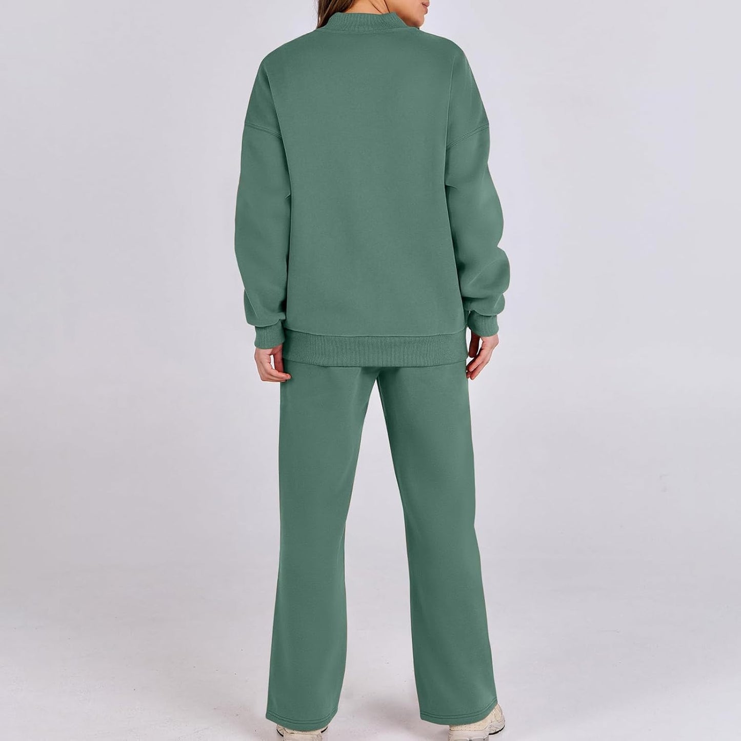 Two Piece Set for Women Full Zipper Jackets and Trousers Set