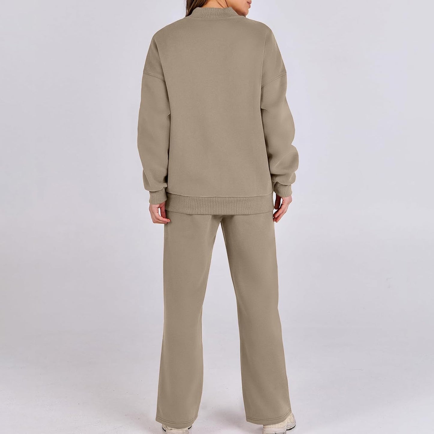 Two Piece Set for Women Full Zipper Jackets and Trousers Set