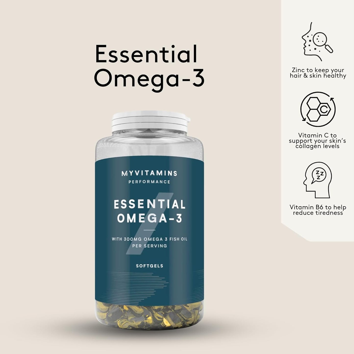 Myprotein Essential Omega 3, 300mg Omega 3 Fish Oil