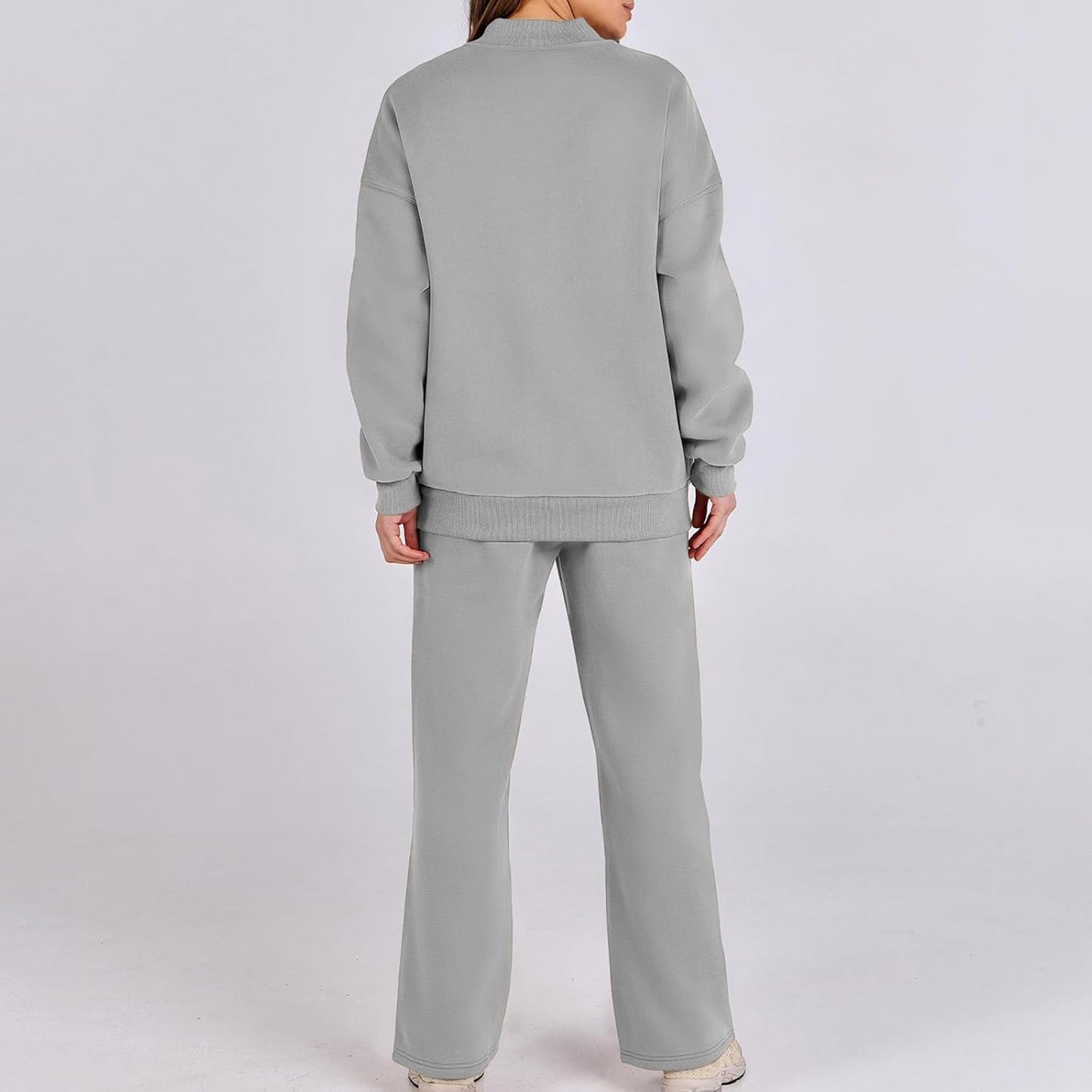 Two Piece Set for Women Full Zipper Jackets and Trousers Set