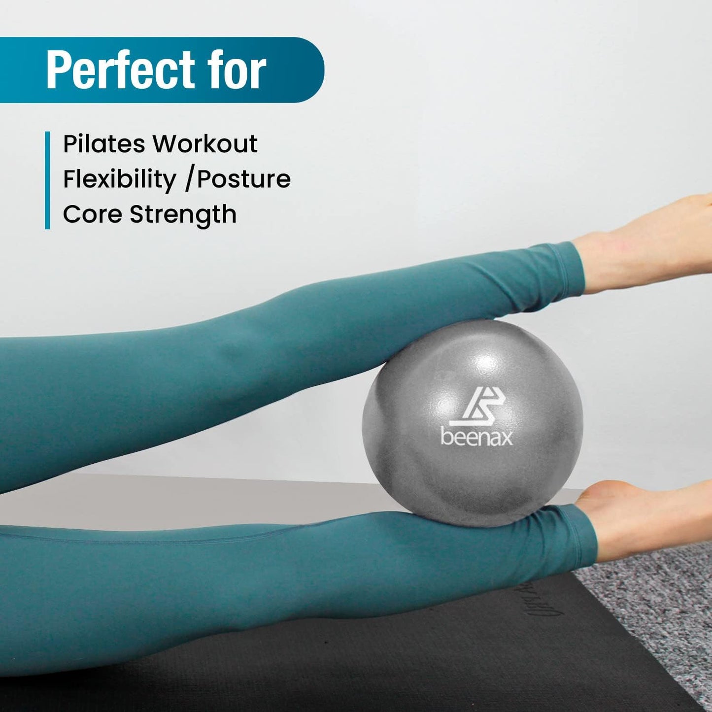 Beenax 23cm Soft Pilates Ball - 9 Inch Exercise, Mini Barre, Gym Ball