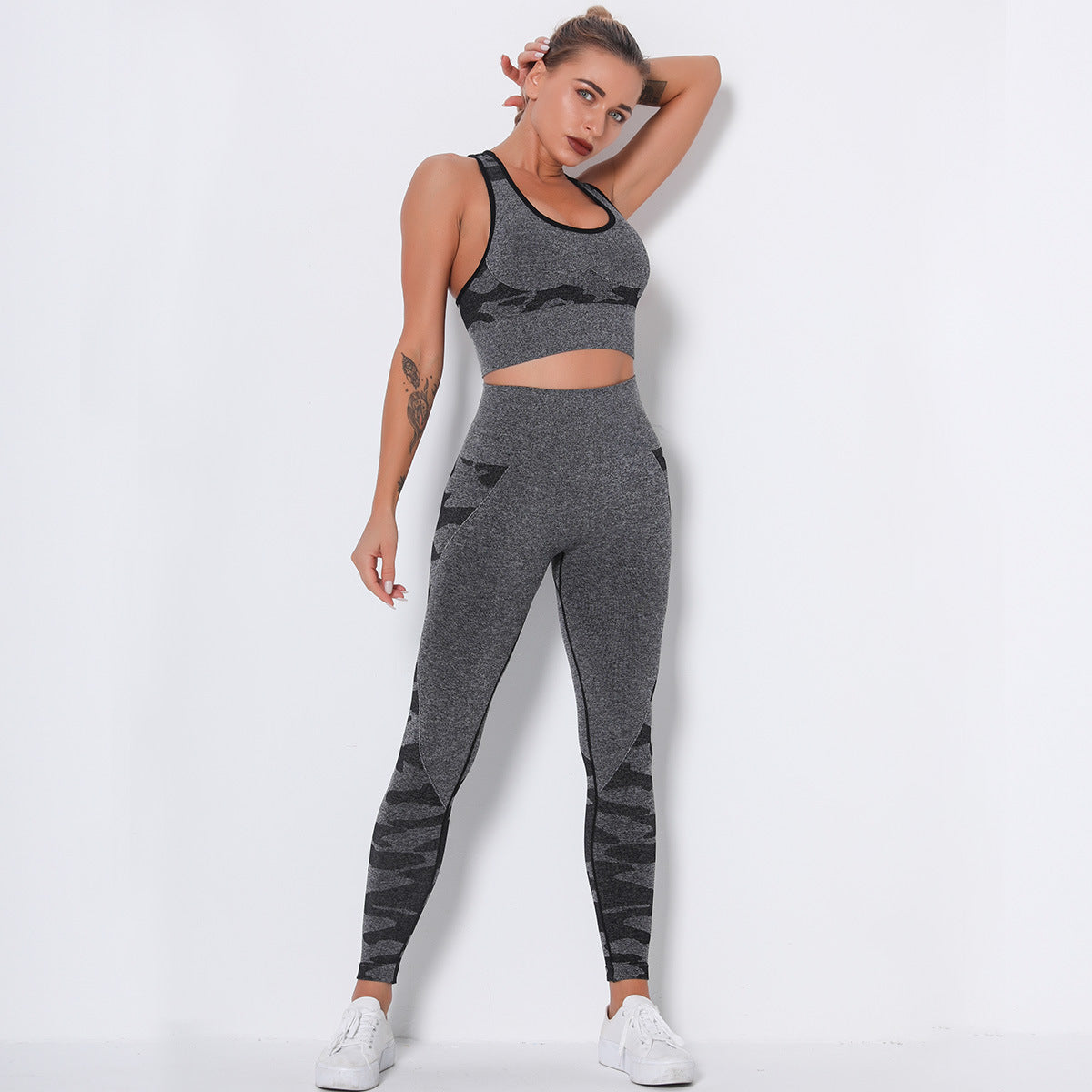 New seamless camouflage bra set for women