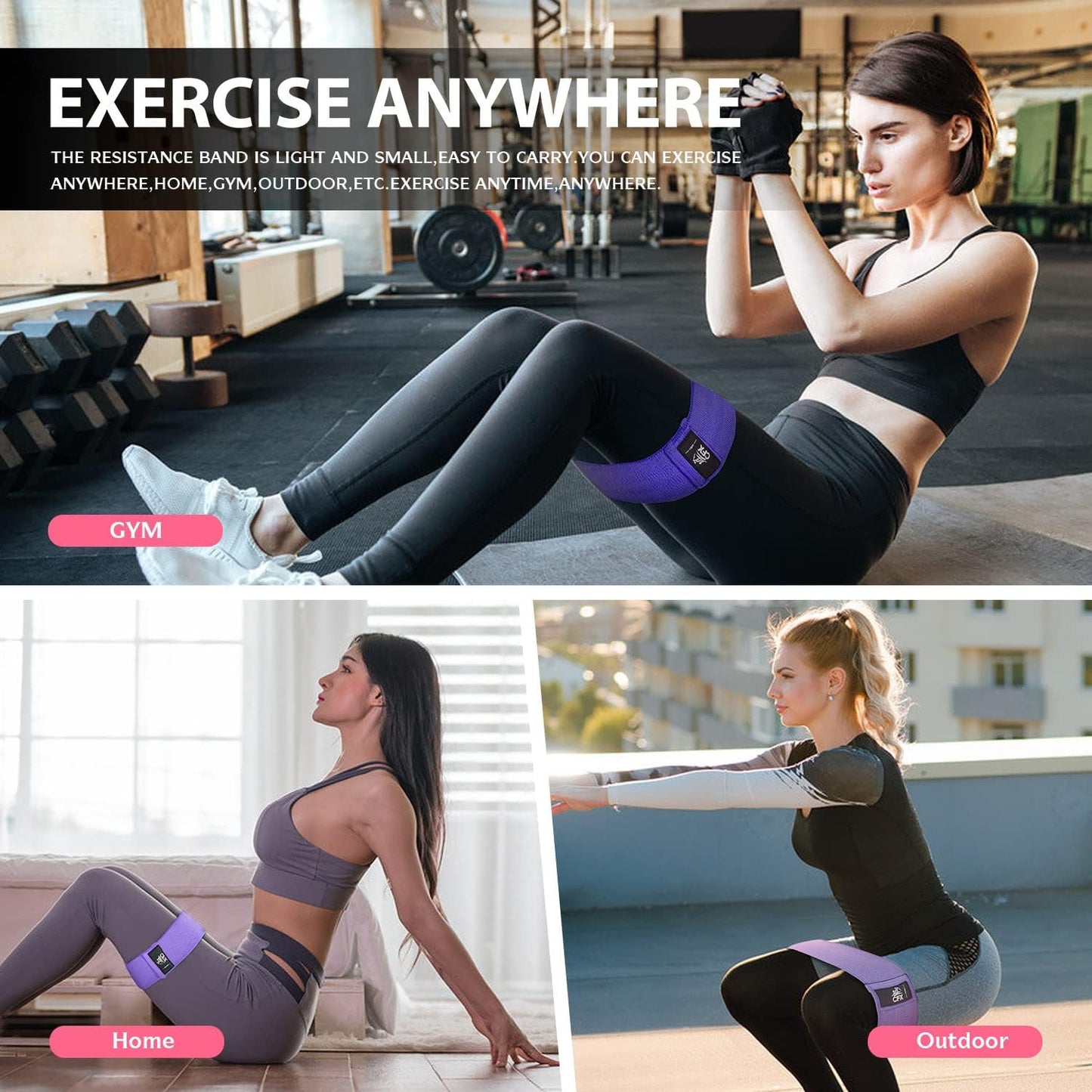 Resistance Bands Set, Exercise Bands with Non-Slip Design
