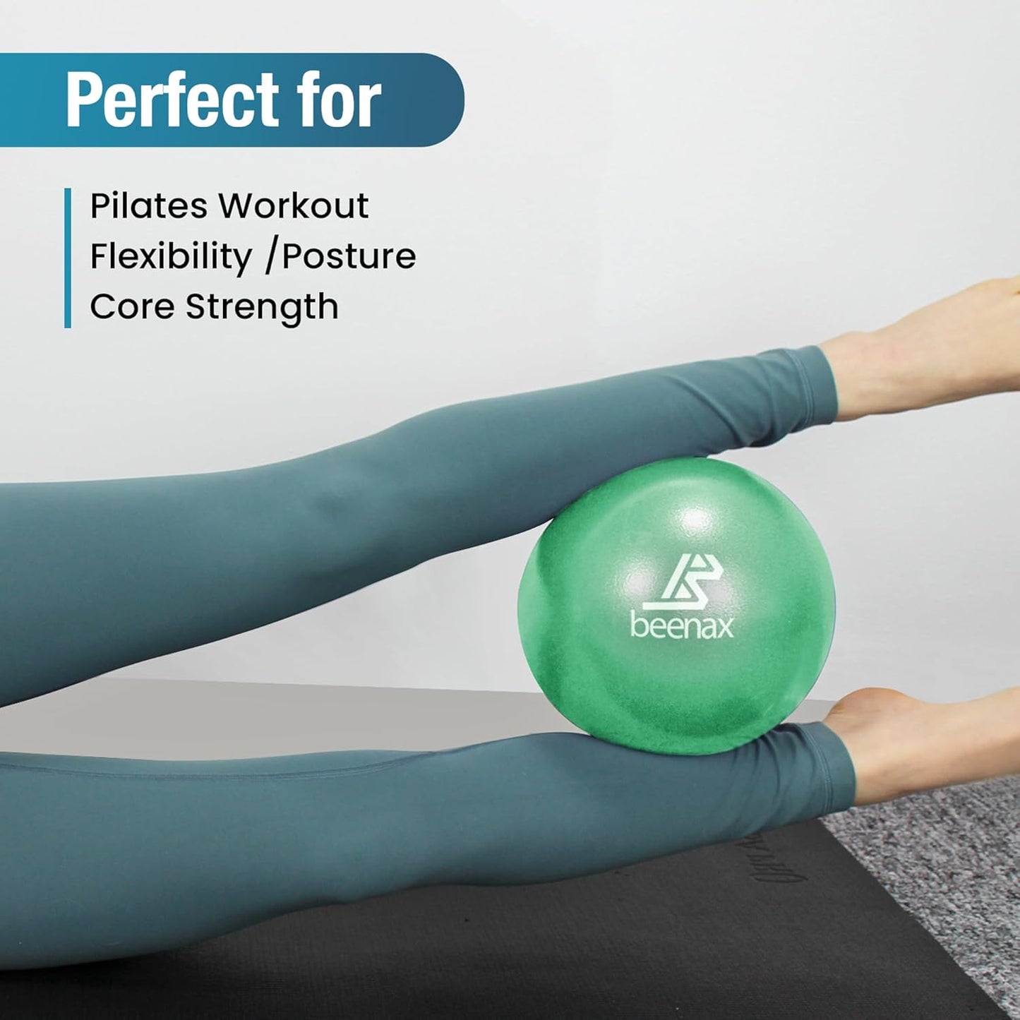 Beenax 23cm Soft Pilates Ball - 9 Inch Exercise, Mini Barre, Gym Ball