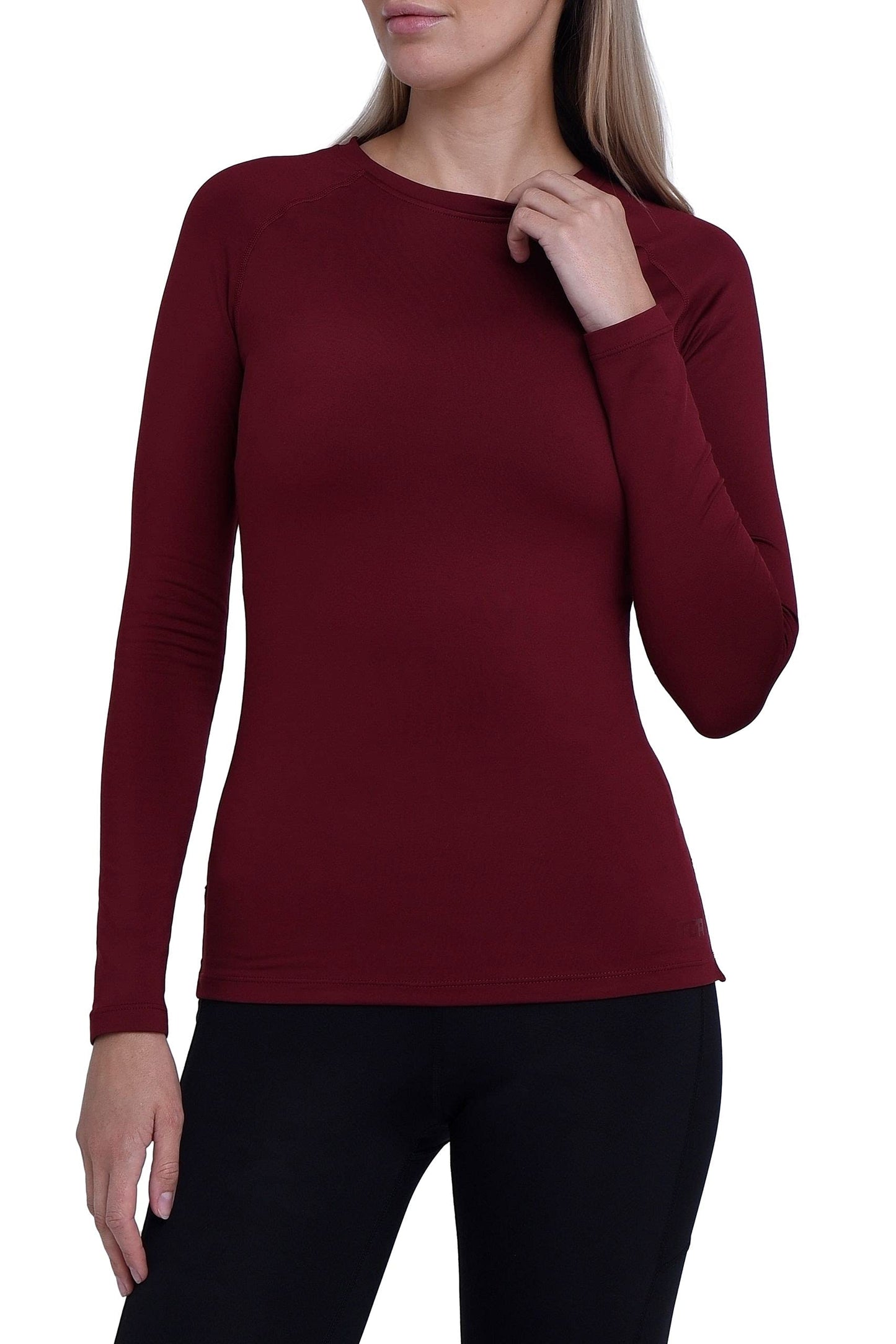 TCA Super Thermal Long Sleeve Women Running, Ski Base Layer - Compression Shirts Woman, Workout Tops for Women