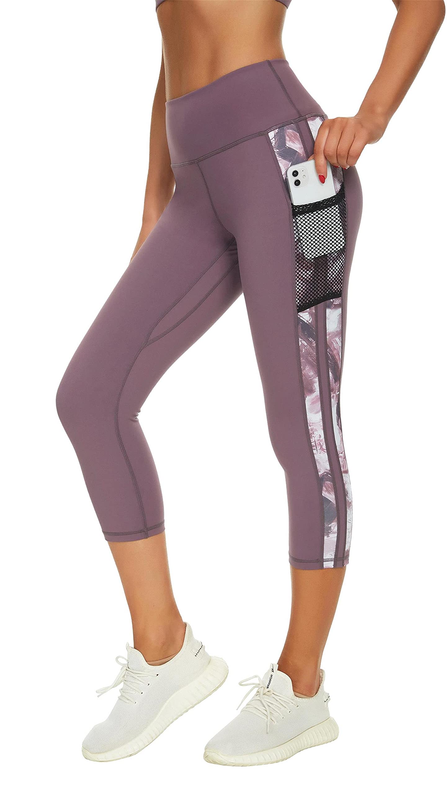 Sugar Pocket Gym Leggings for Women,Yoga Pants for Women Capri Workout Sport Exercise Cycling Leggings with Pockets