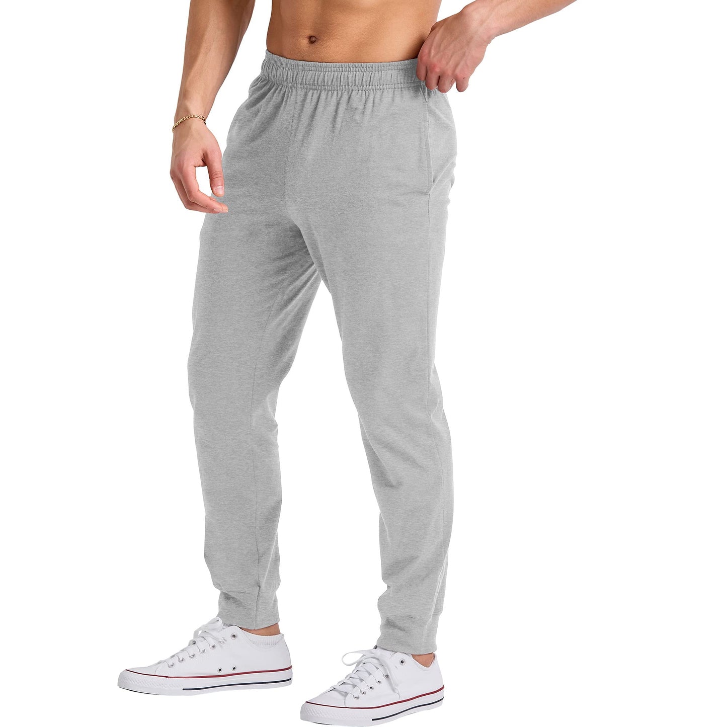 Hanes Originals Cotton Joggers, Jersey Sweatpants for Men with Pockets, 30" Inseam