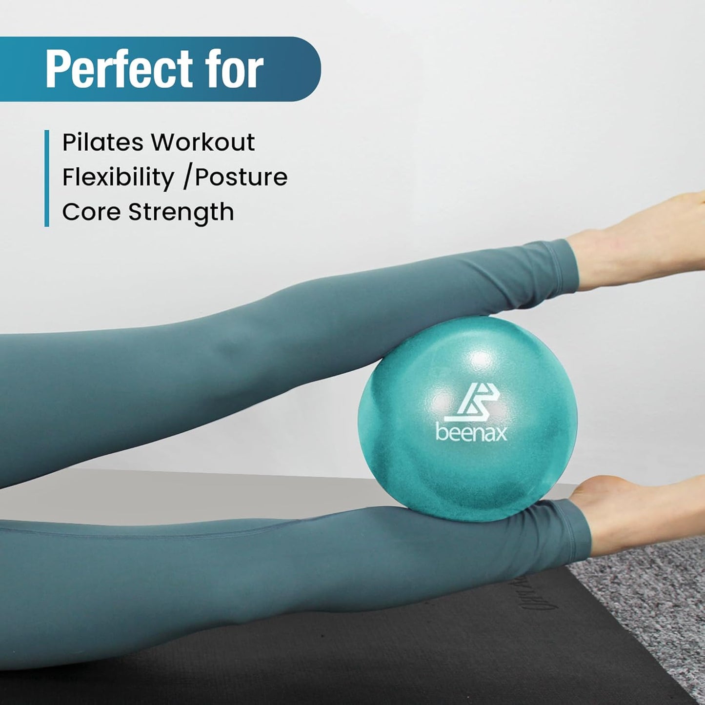 Beenax 23cm Soft Pilates Ball - 9 Inch Exercise, Mini Barre, Gym Ball