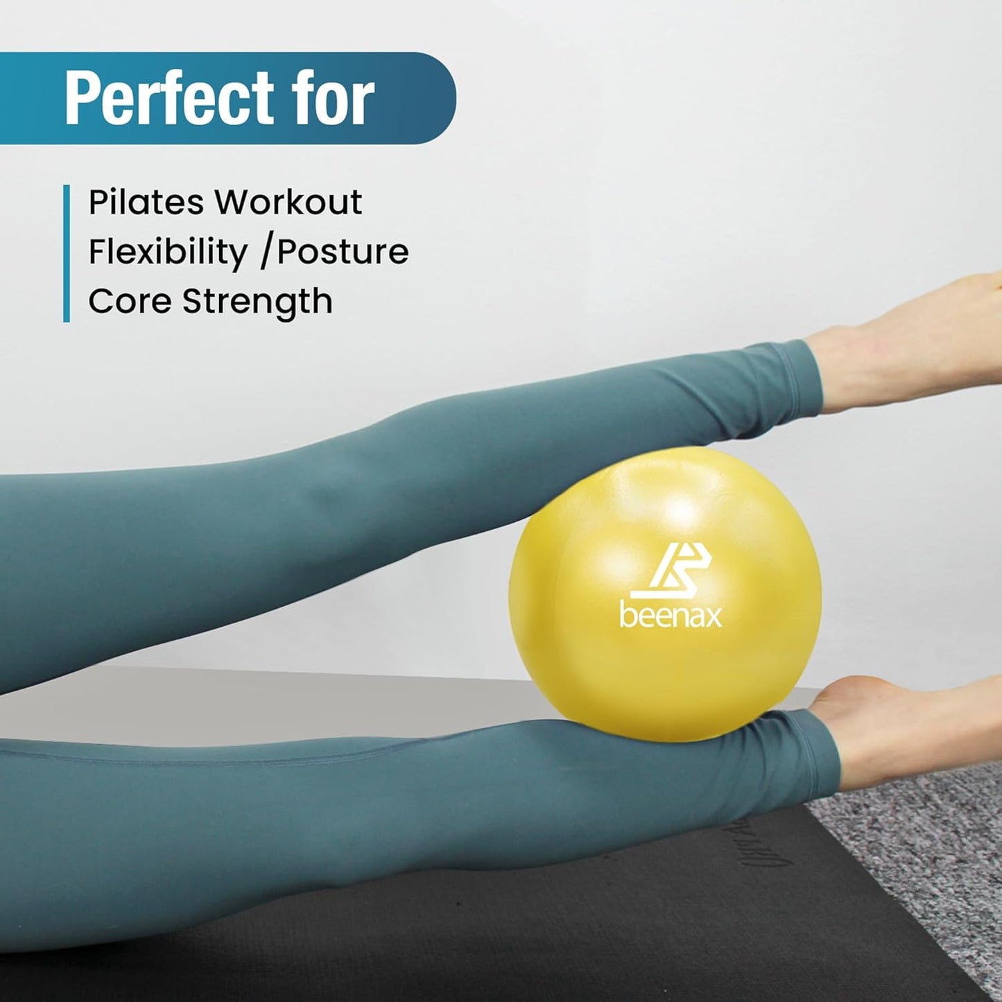 Beenax 23cm Soft Pilates Ball - 9 Inch Exercise, Mini Barre, Gym Ball