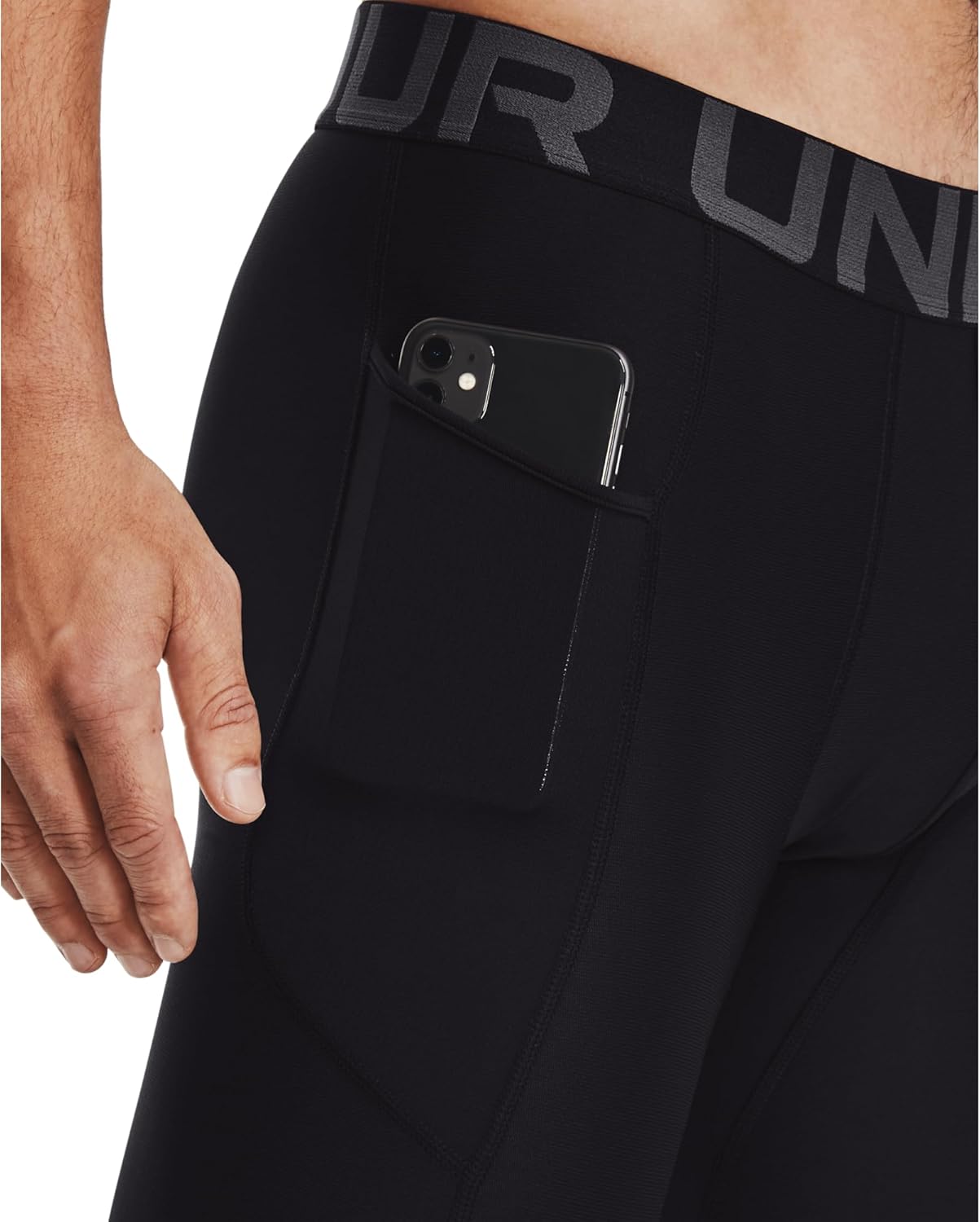 Under Armour Men's HeatGear Armour Leggings , Black (001)/Pitch Gray, Medium