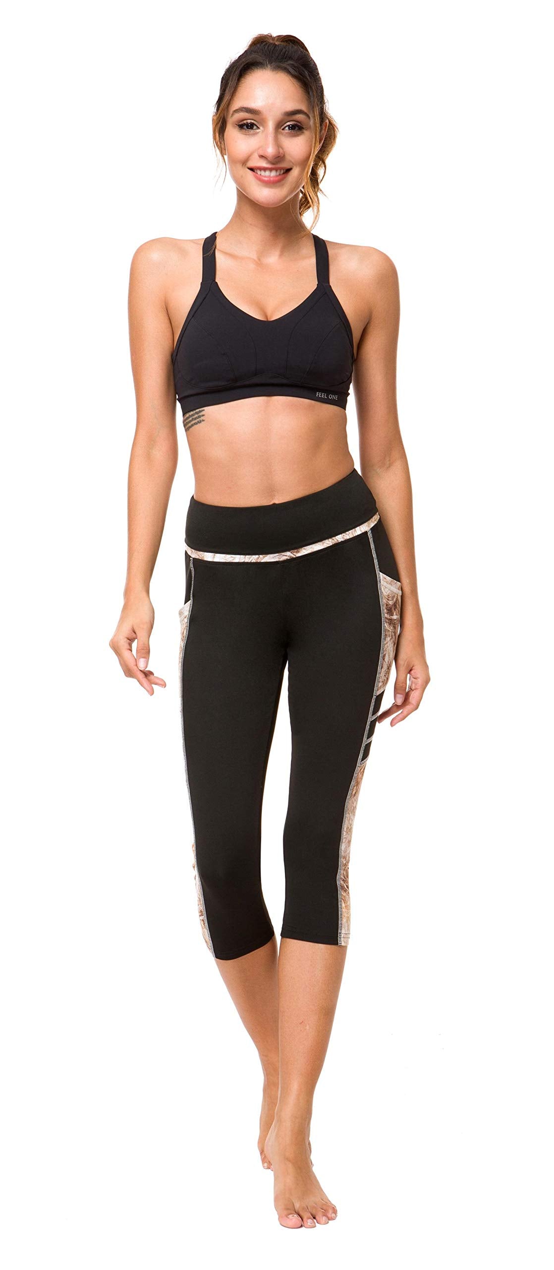 Sugar Pocket Gym Leggings for Women,Yoga Pants for Women Capri Workout Sport Exercise Cycling Leggings with Pockets