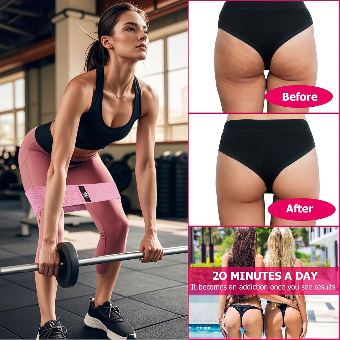 Resistance Bands Set, Exercise Bands with Non-Slip Design