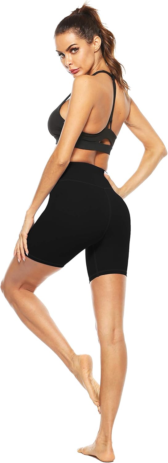 PERSIT High Waisted Women's Yoga Shorts with Pocket