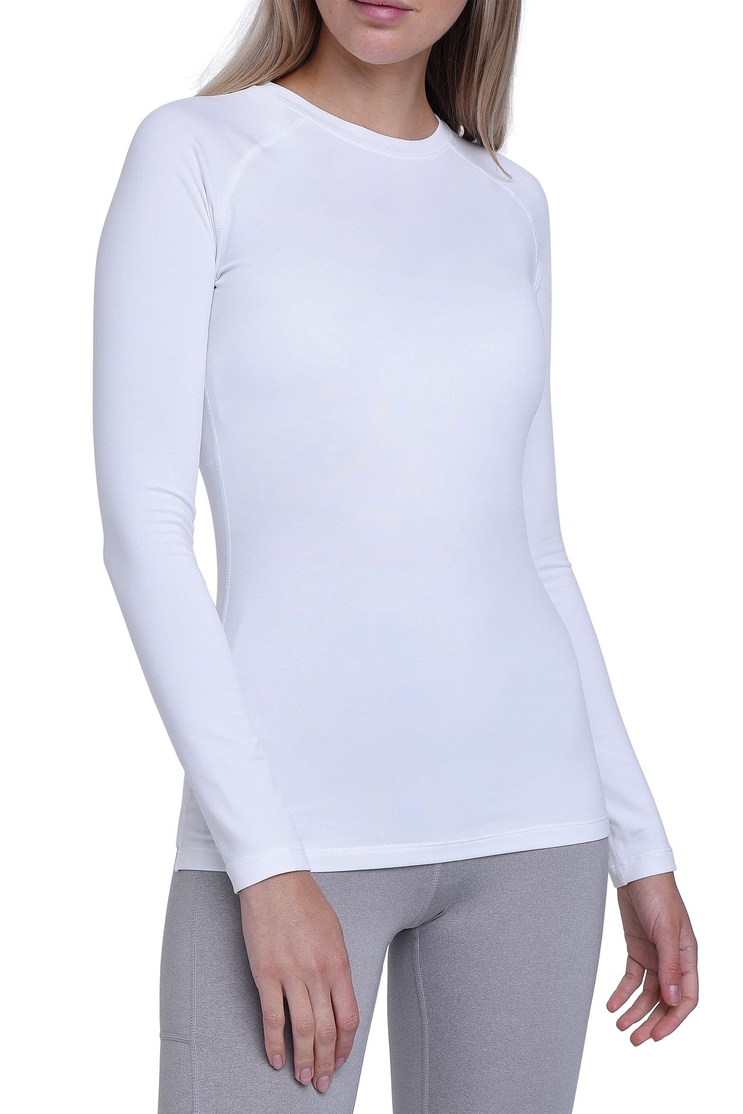 TCA Super Thermal Long Sleeve Women Running, Ski Base Layer - Compression Shirts Woman, Workout Tops for Women