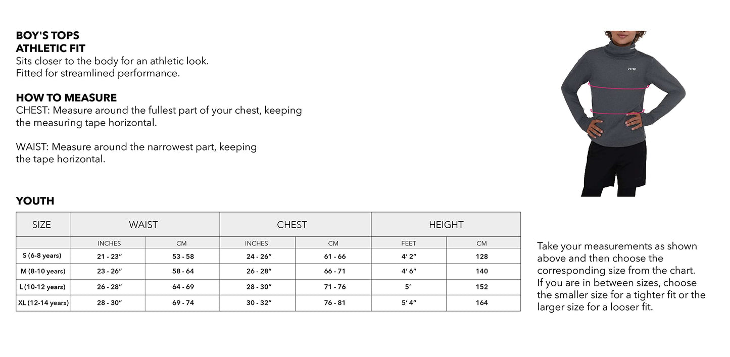 TCA Fusion Gym Tops for Boys Training Long Sleeve Running Top Boys Gym Clothes